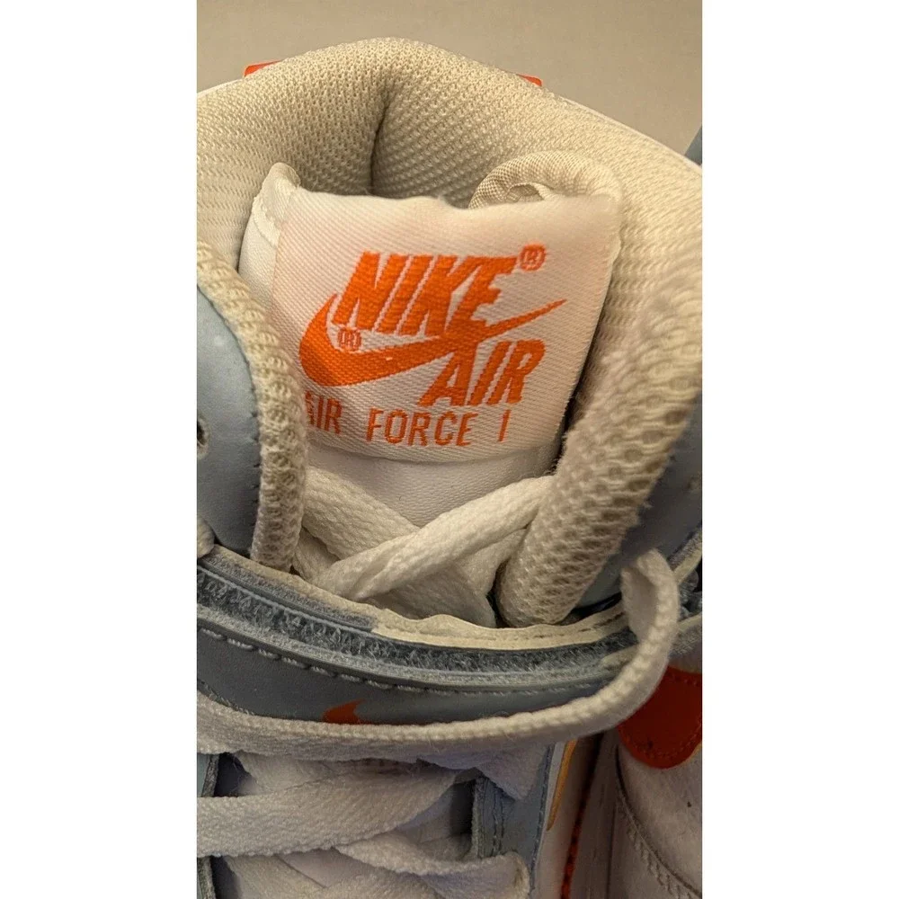 Nike AF-1 High (GS) 'Be Kind' Youth Sz 6.5 Hi-Top Sneakers Wht/Org #DC2198-100